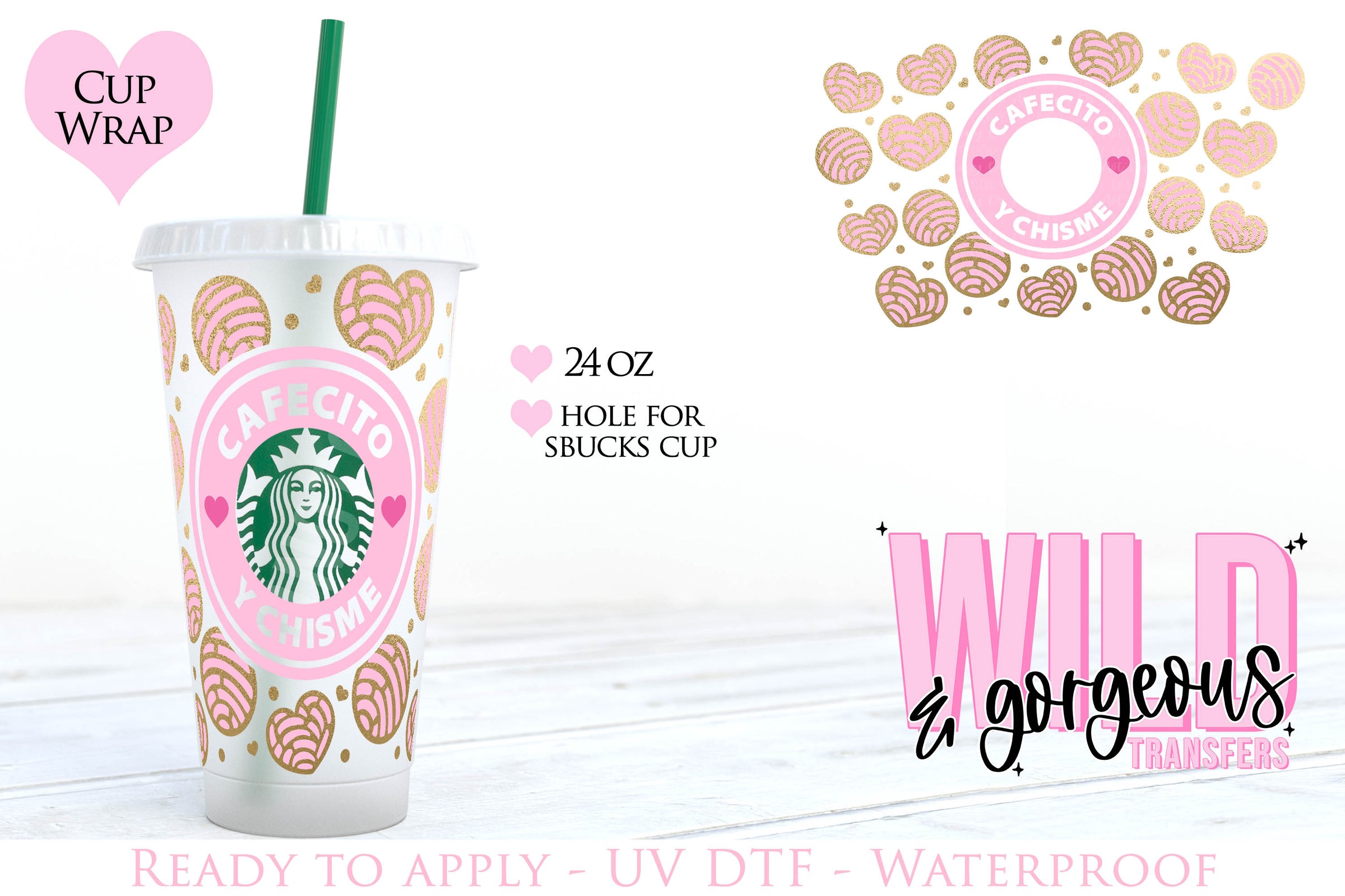 UVDTF CUP TUMBLER WRAPS