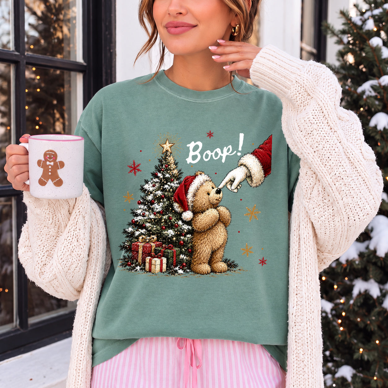 CHRISTMAS BEAR NOSE BOOP