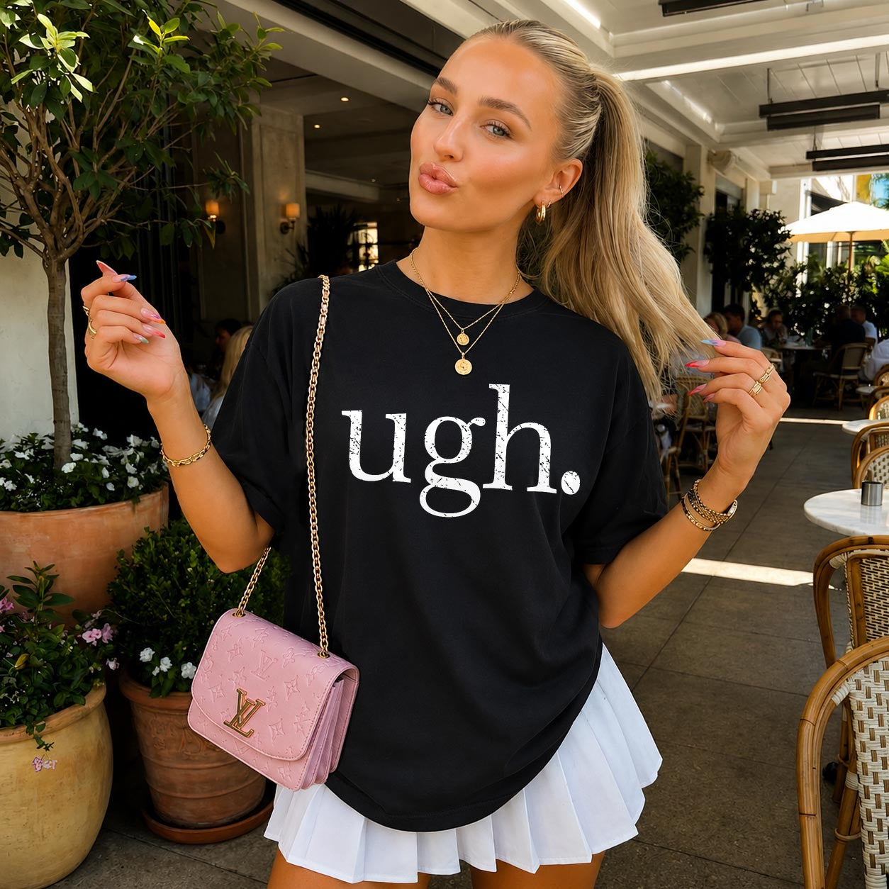 UGH WHITE DISTRESSED
