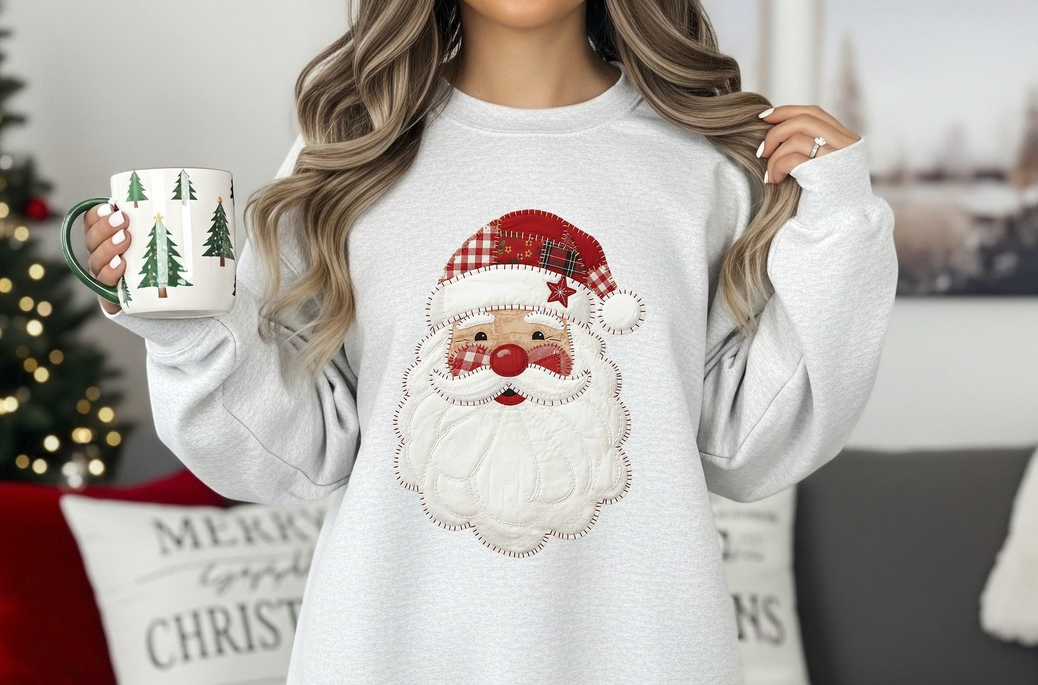 SEWN PATCHWORK SANTA -  WILD WEDNESDAY 10/29