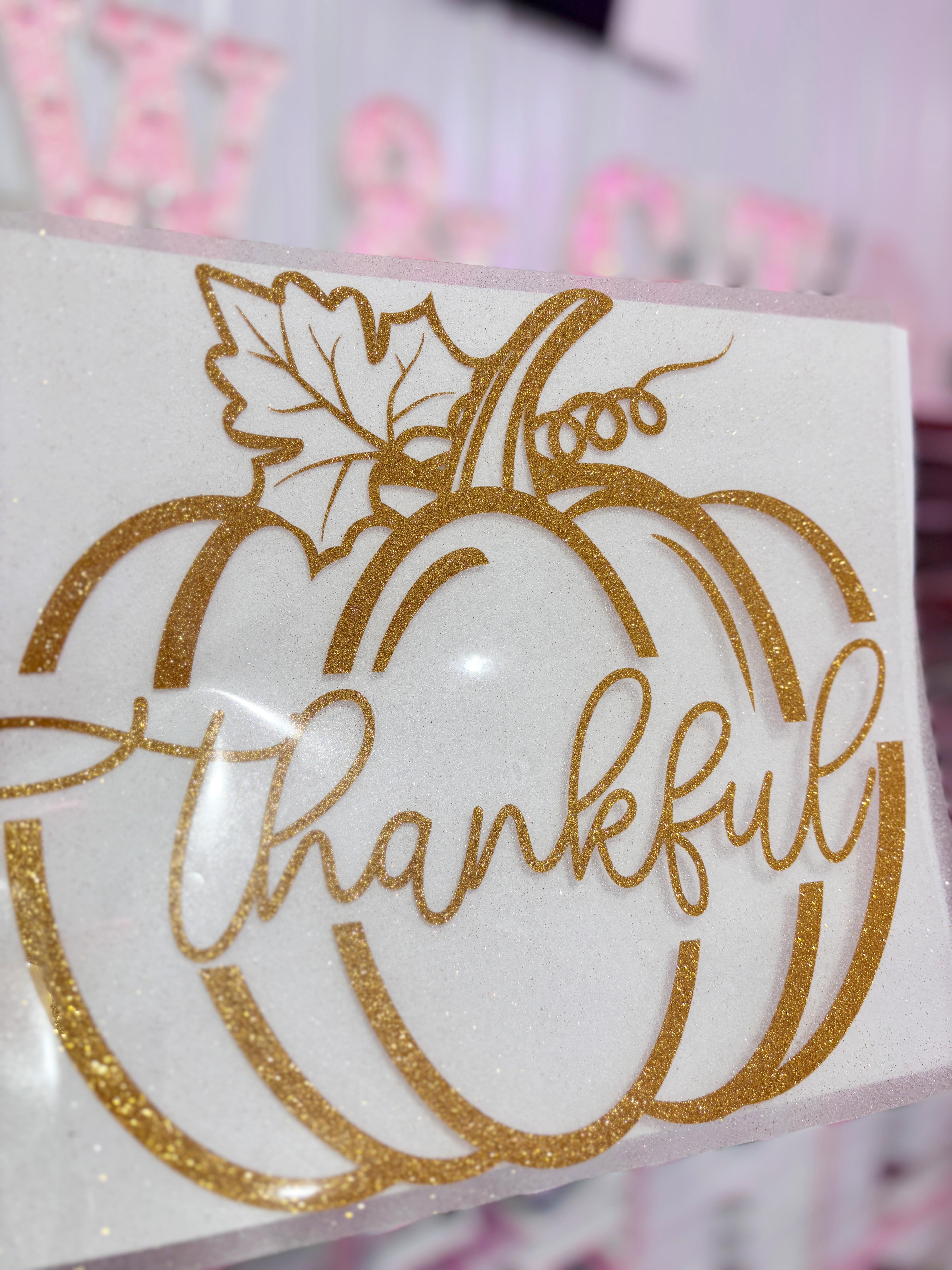 THANKFUL - REAL GLITTER TRANSFER