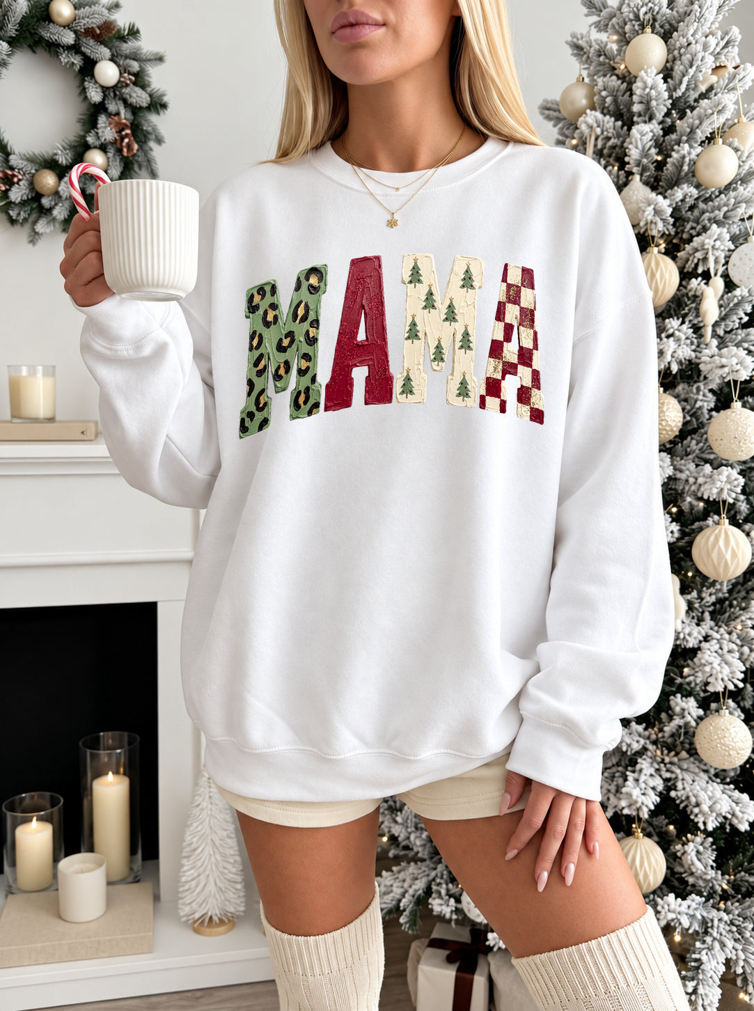 CHRISTMAS LEOPARD MAMA