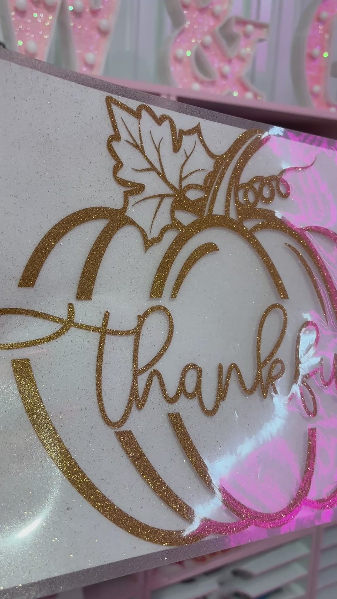 THANKFUL - REAL GLITTER TRANSFER