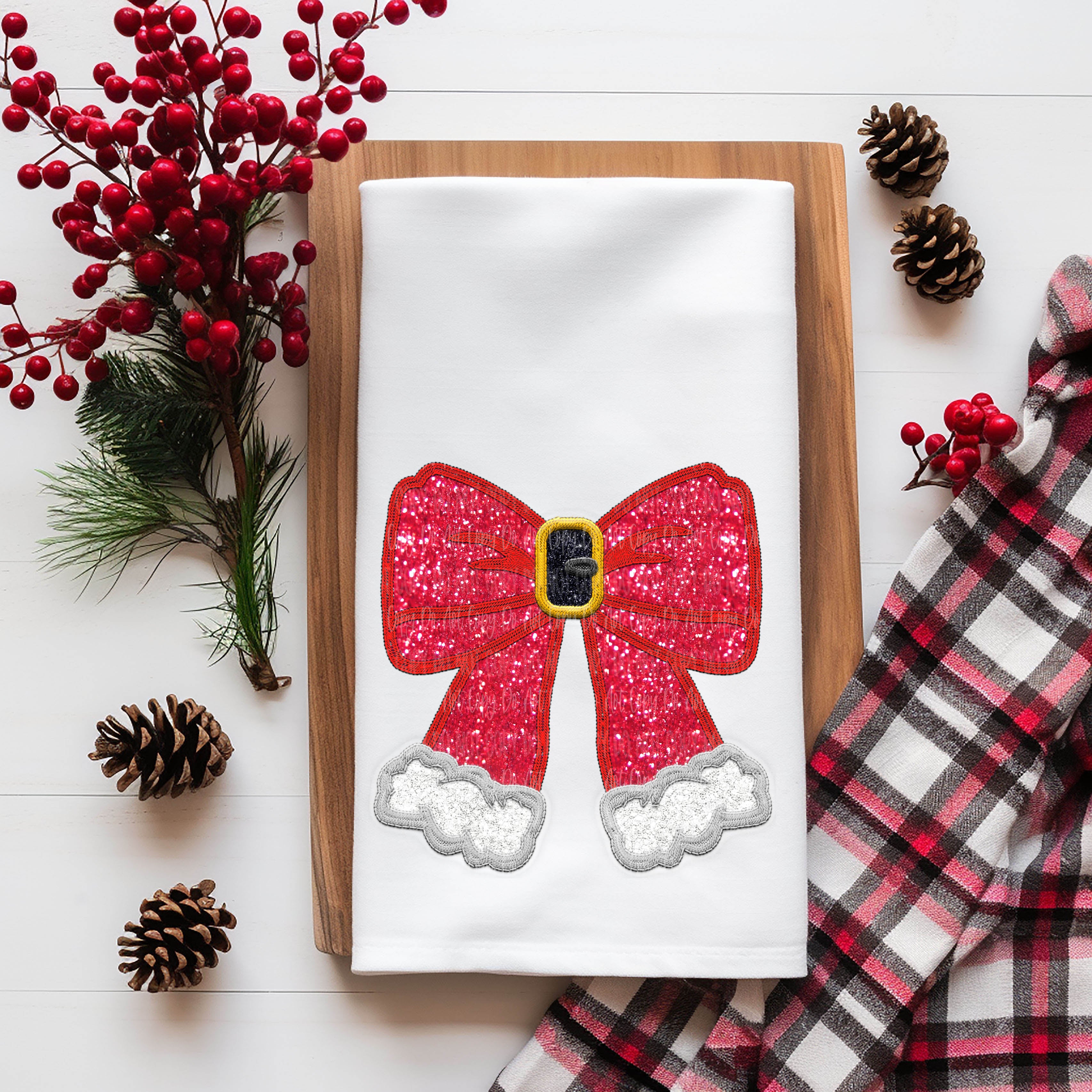 SANTA BOW - SET OF 2