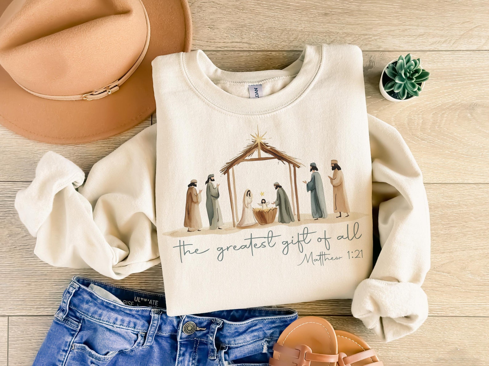 THE GREATEST GIFT OF ALL screenprint transfer mockup