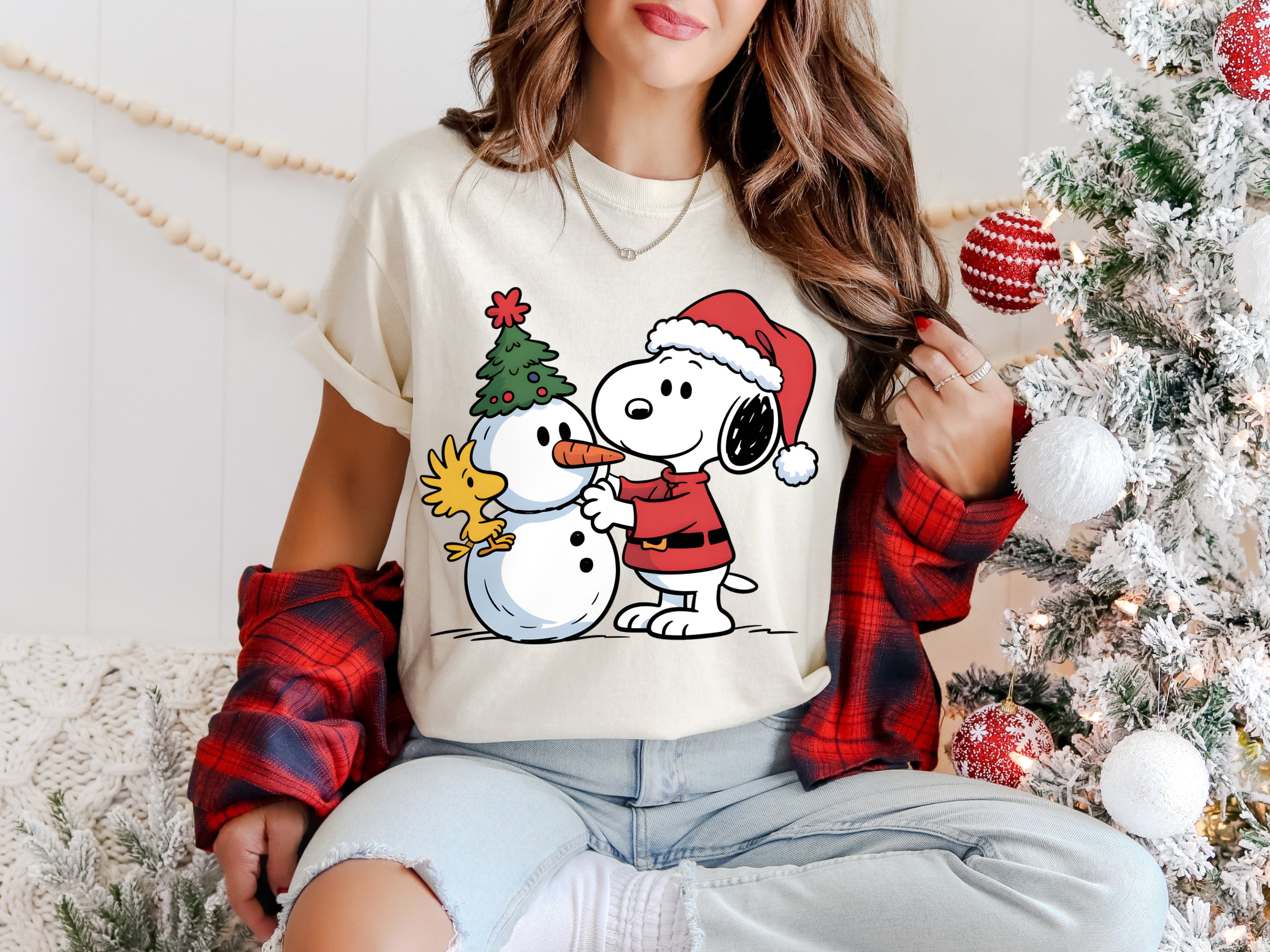 SNOOPY AND WOODSTOCK SNOWMAN