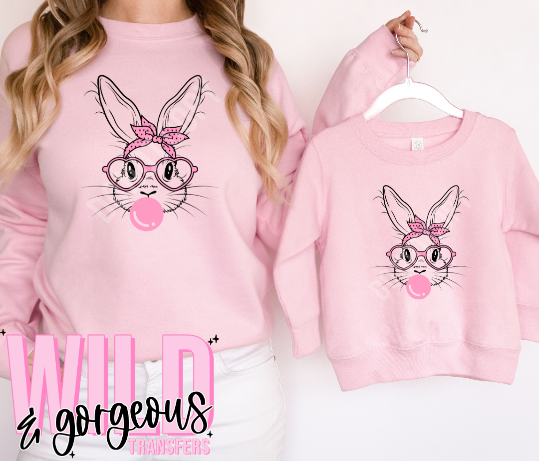 PINK BUBBLE BUNNY - ADULT PRINT